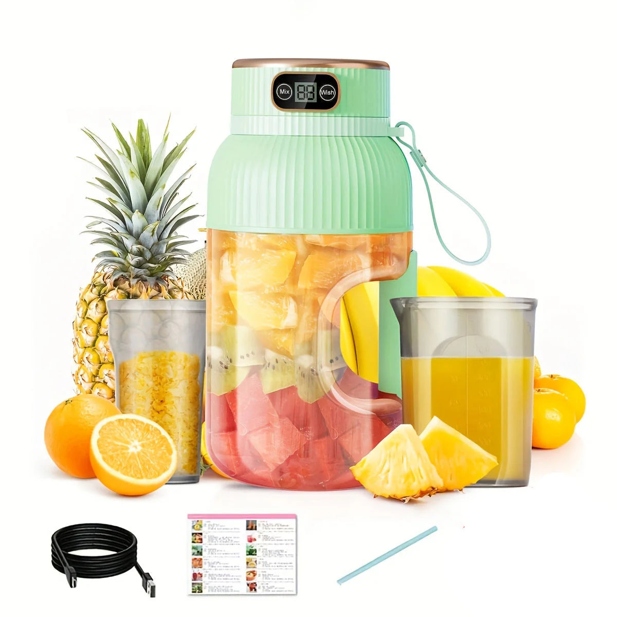 Royelux 2025 Portable Juicer Machine – Travel Blender with Digital Display for Smoothies