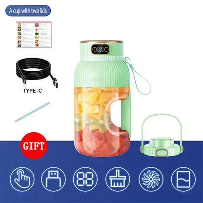 Royelux 2025 Portable Juicer Machine – Travel Blender with Digital Display for Smoothies