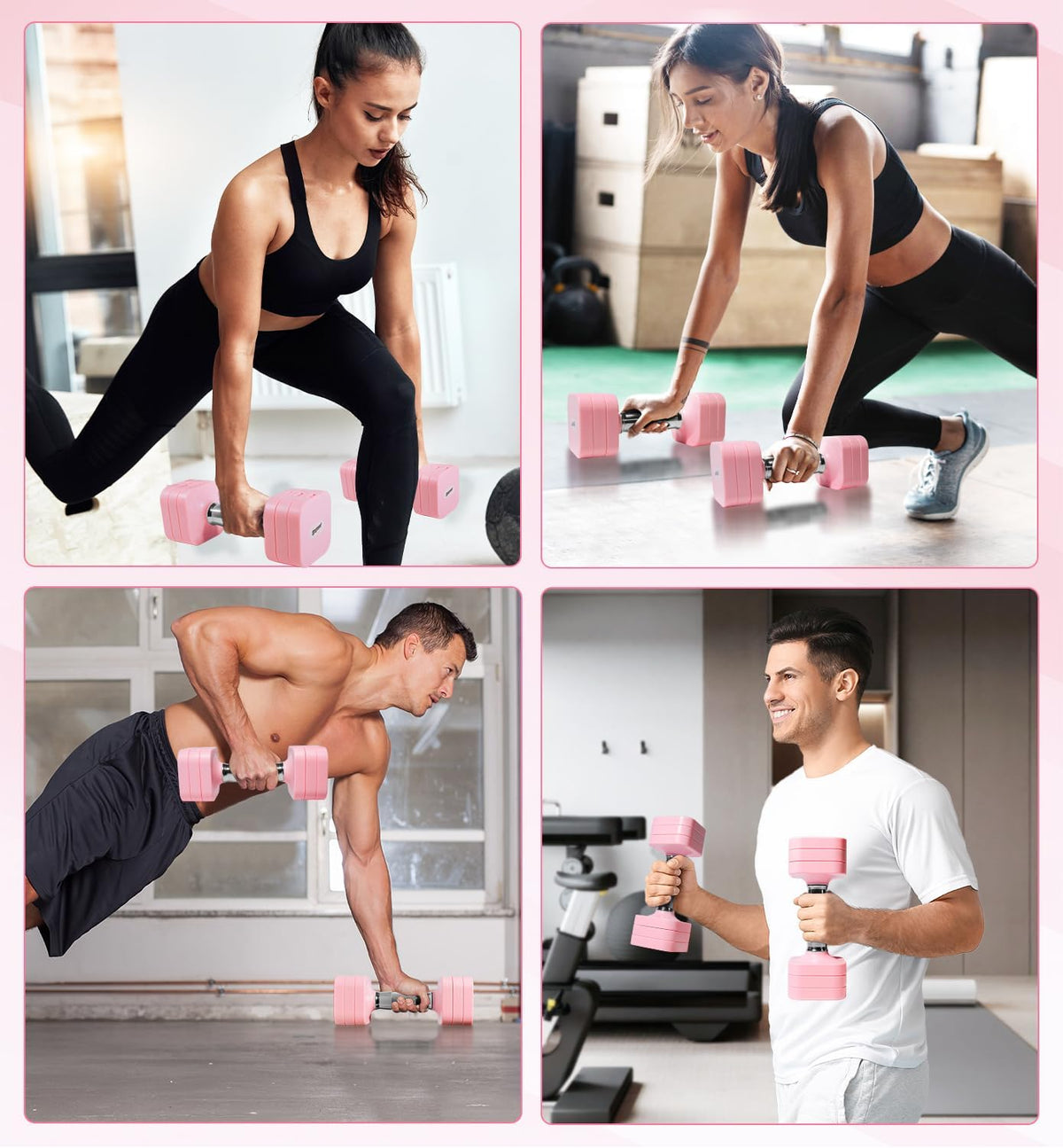 Adjustable Dumbbell Set for Women Men 7.5LB/10LB/15LB/20LB/25LB Each
