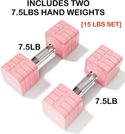 Adjustable Dumbbell Set for Women Men 7.5LB/10LB/15LB/20LB/25LB Each