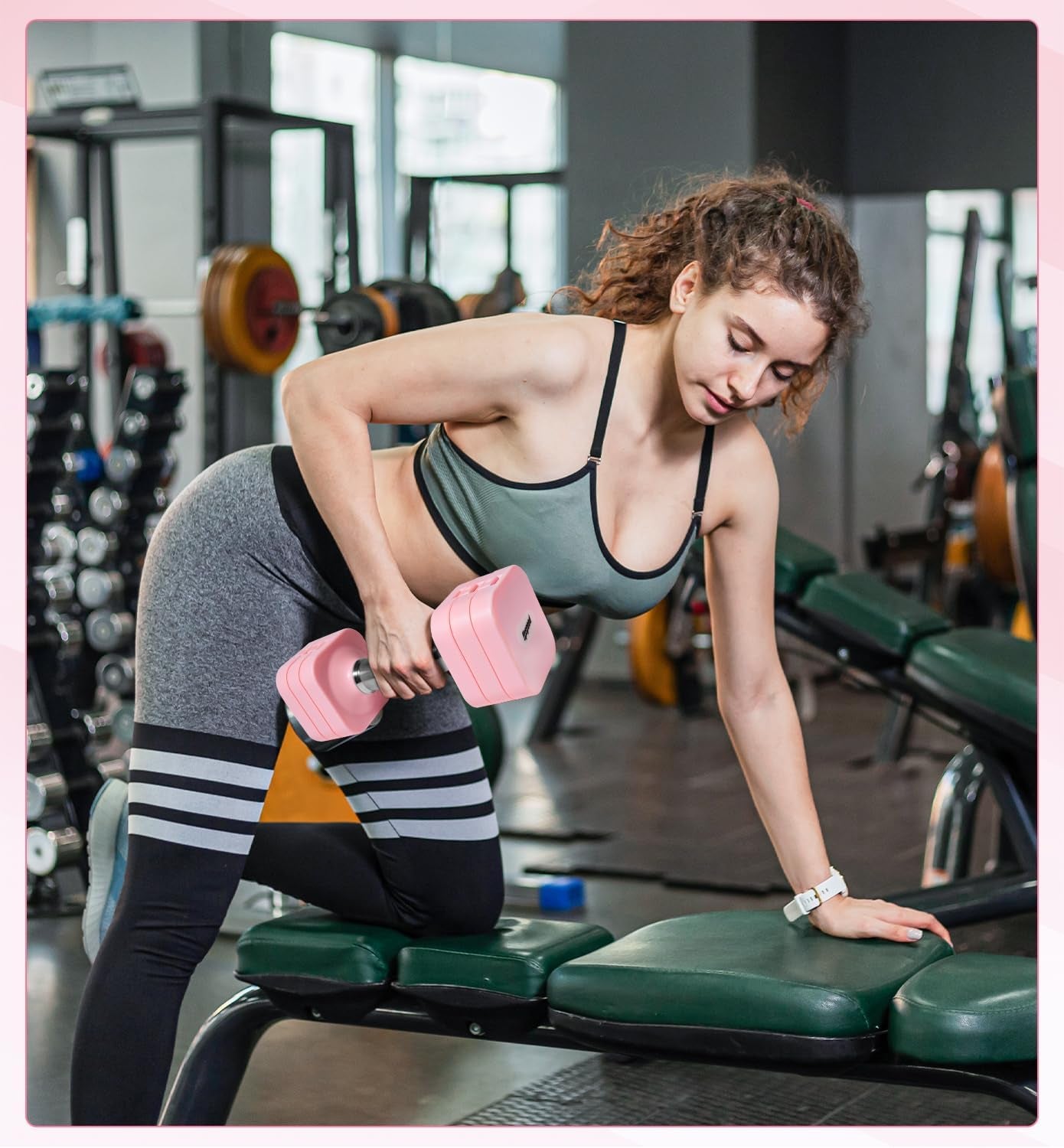 Adjustable Dumbbell Set for Women Men 7.5LB/10LB/15LB/20LB/25LB Each